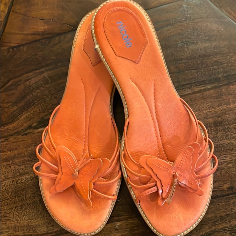 🦋 Nicole Women's Orange Sandals - Picture 7 of 11